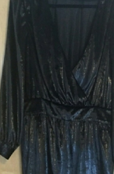 FRAME wrap  effect metallic velvet mini dress - Picture 2 of 10